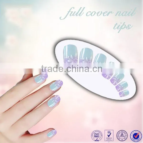 Beautdy product flower design color ABS artificial nail tips full cover color christmas false fingernail art tips