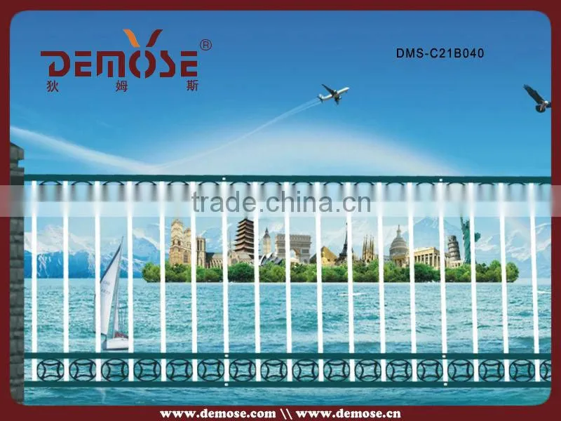 moderen backyard metal fence design