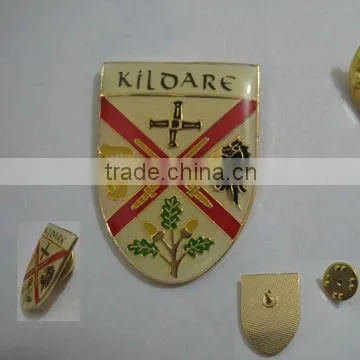 stainless iron printed lapel pin