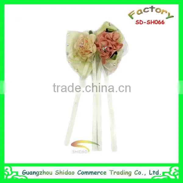 Flower lace chiffon trimming accessory high decoration wedding bridal chiffon flower hair accessories decoration