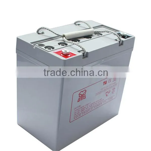 solar cell battery 12V55AH gel battery china original battery