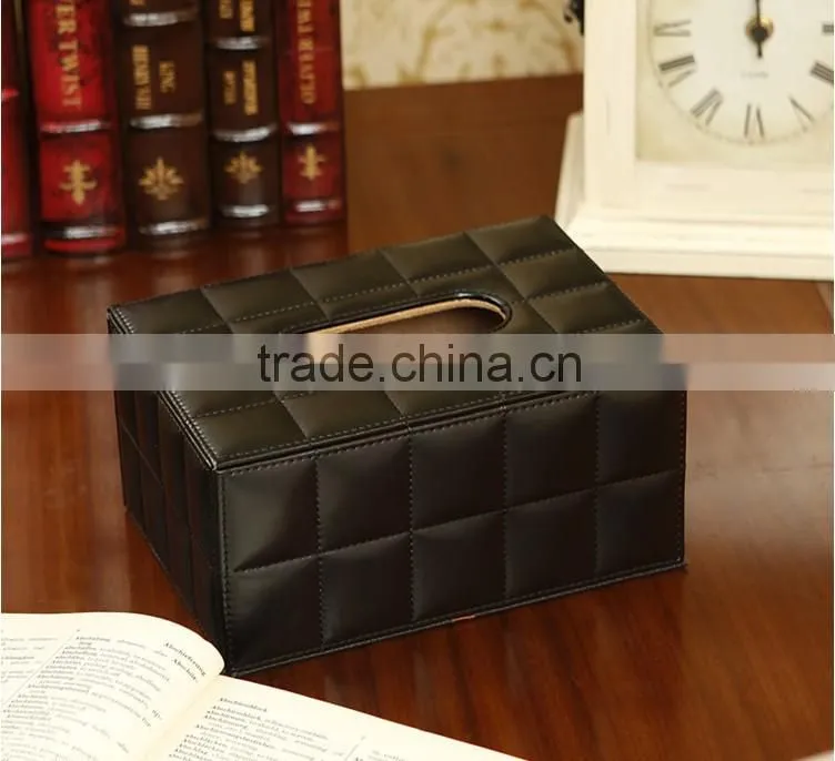 leather facial tissue box