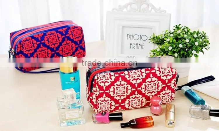 China makeup bags with compartments, vintage cosmetic bag