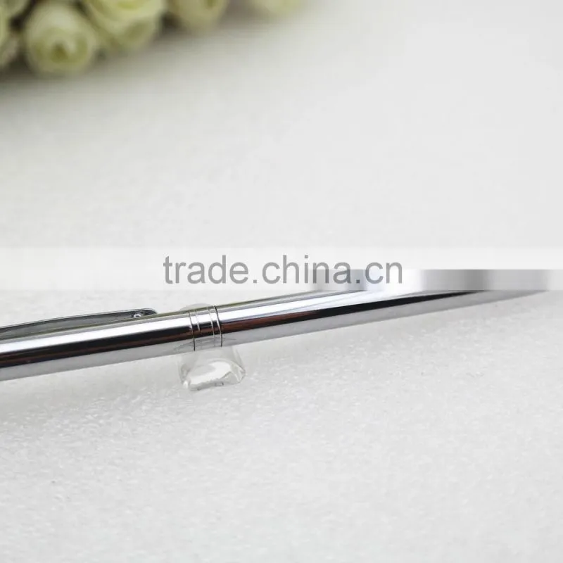 Gold slim metal pen , 24K gold pen with crystal