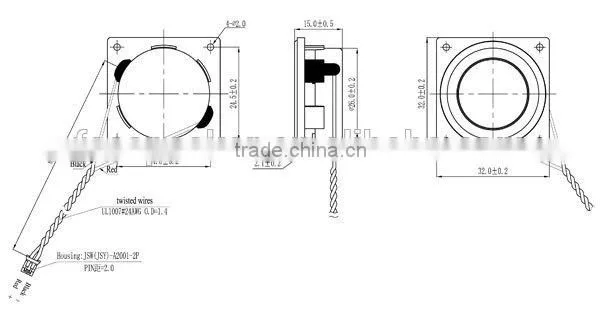 32mm 4ohm 2W full range speaker driver for monitor audio device
