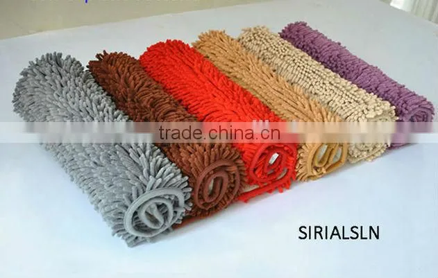 Bathroom door mat with anti-slip base