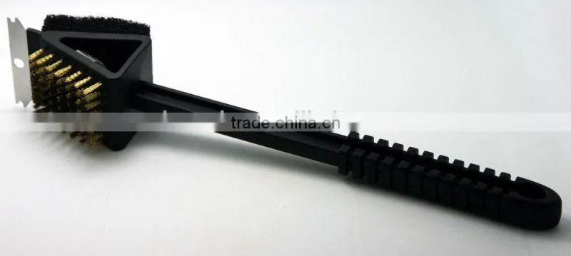 2 Way Barbecue Bbq Grill Cleaning Scraping Brass Brush Tool Wholesale