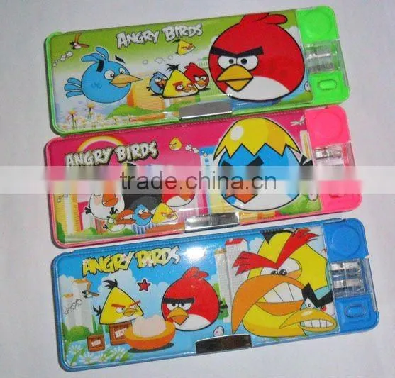 Plastic Double-face Multifunctional School Pencil box