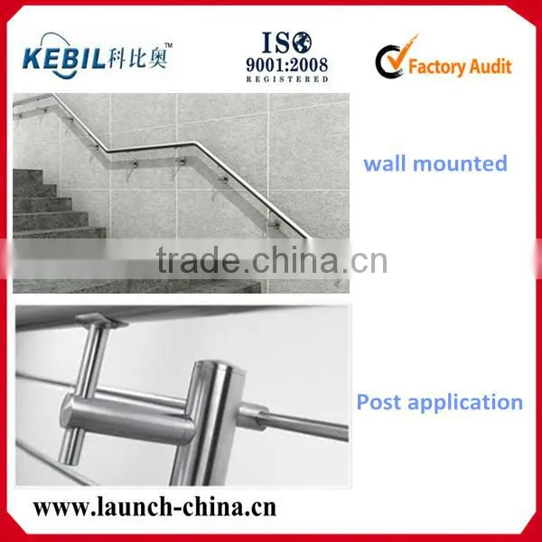 Indoor wood railing designs stainless steel handrail bracket