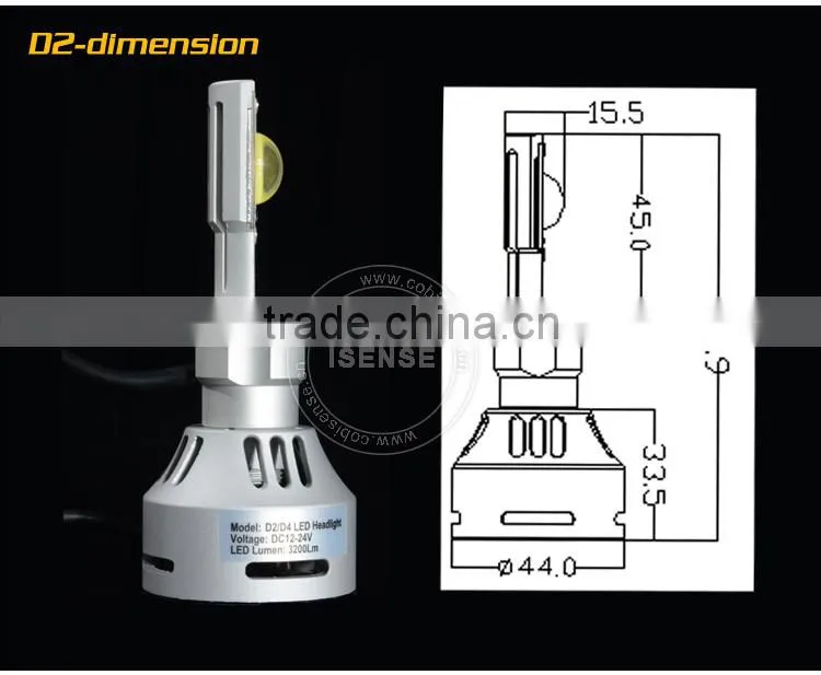 China Wholesale Auto Part D2S LED Light Headlight 3200lm MT-G2 LED