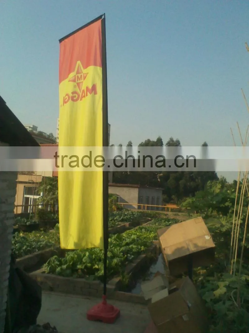 2016 fashion fabric graphic Aluminium and fiberglass beach flag