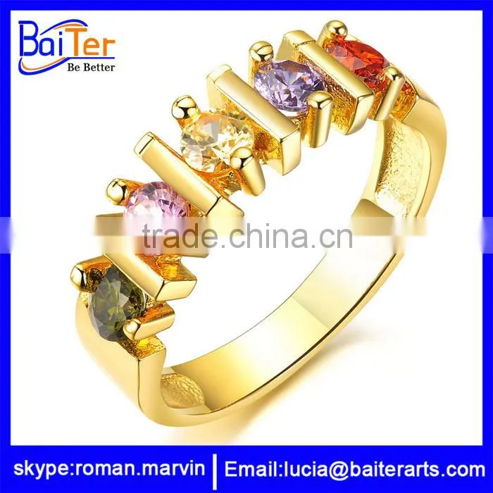 Wholesale titanium men's stone ring fashion ring with big stone