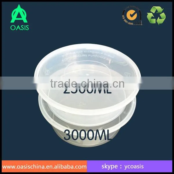 Disposable Microwave Round HotSoup Takeaway Bowl/Food Container 2500ml