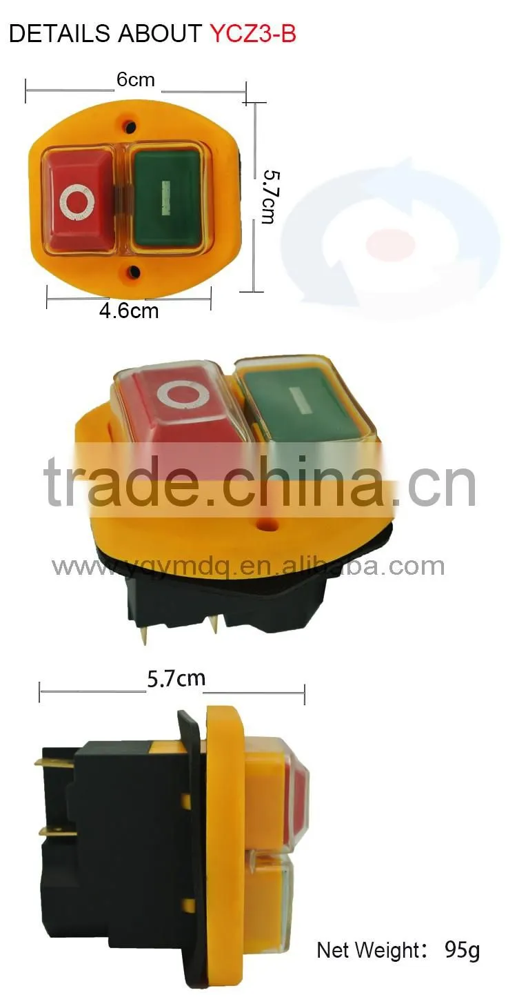 YCZ series waterproof explosion-proof push botton solenoid ignition switch remote control high current low voltage meat grinder