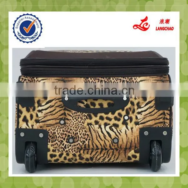 leopard material nice algeria market luggage bag