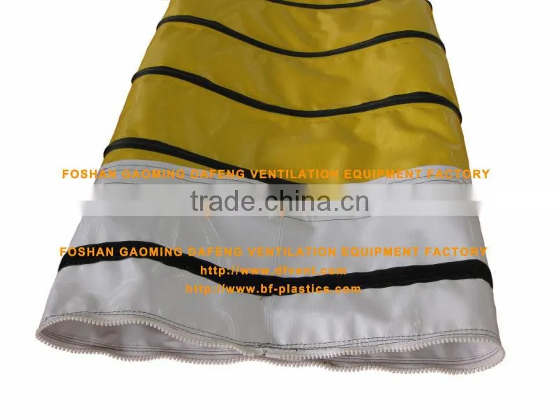 fire retardant three-layer insulated layflat aircraft air conditioning duct
