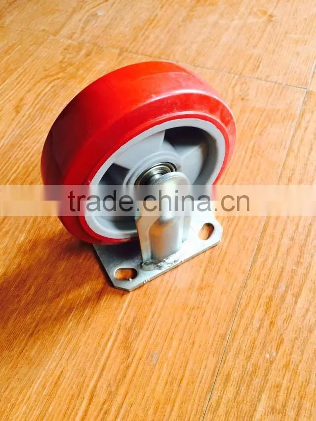 6" 150mm solid swivel rubber wheels for trash bins