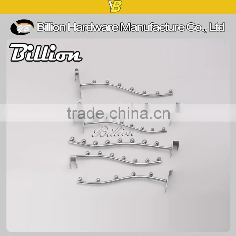 China factory slatwall display square pipe hooks for garment hanger