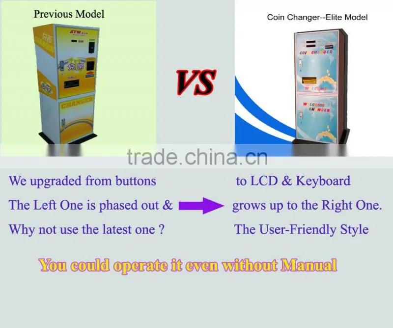 Safe and Deluxe Paper Money Change Coin Machine Coin Selling Machine for automatic laundry store