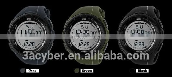 Unisex 50M Waterproof Digital LCD Alarm Date Military Sport Analog Watch 2014