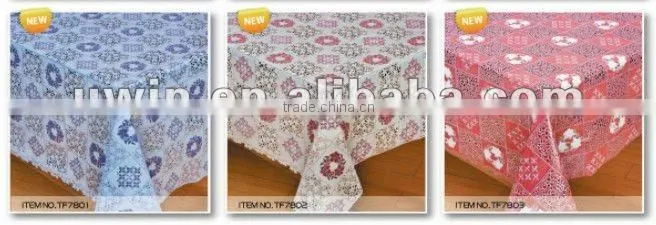 vinyl lace table cloth fiber optic table cloth