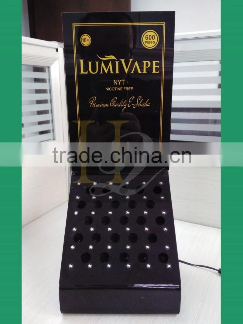 LED acrylic cosmetic display stand/acrylic eyeliner pencil holder stand