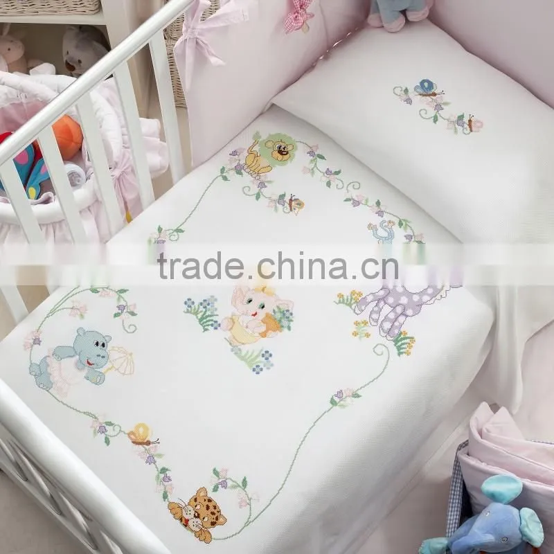 Hand embroidered baby bedding set No.1,embroidery children bedding set