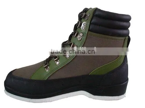 pu collar EVA insole felt outsole fishing wading shoe