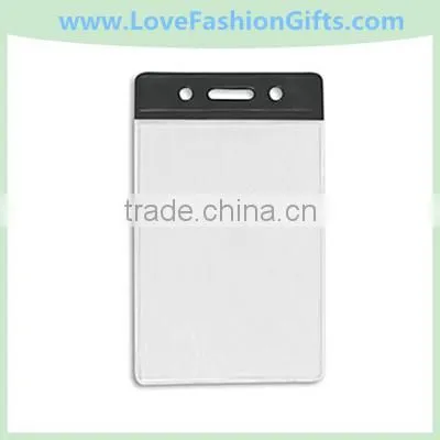 Clear Vinyl Horizontal Event Badge Holder With Pin