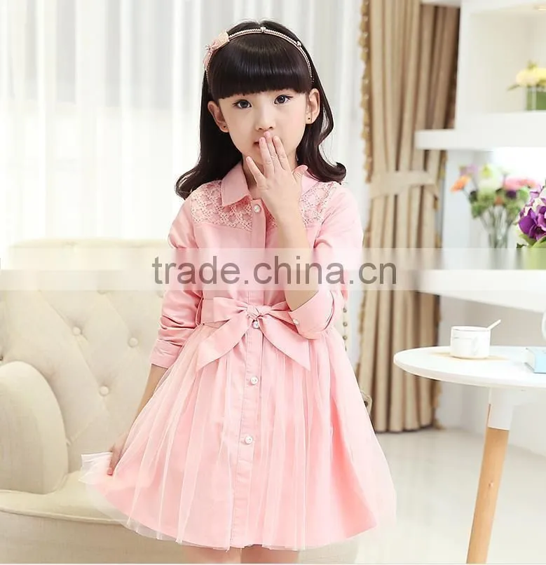 2015 hot sale children muslim girl dress cotton t shirt