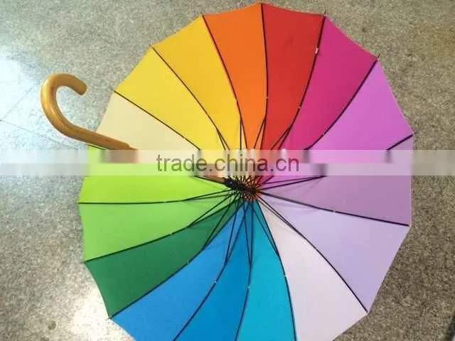 fashion rainbow umbrellas/travel umbrella/rainbow beach umbrella
