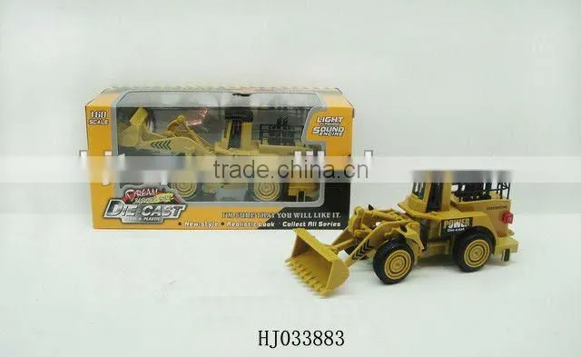 pull back engineering metal car-wheeled loading shovel