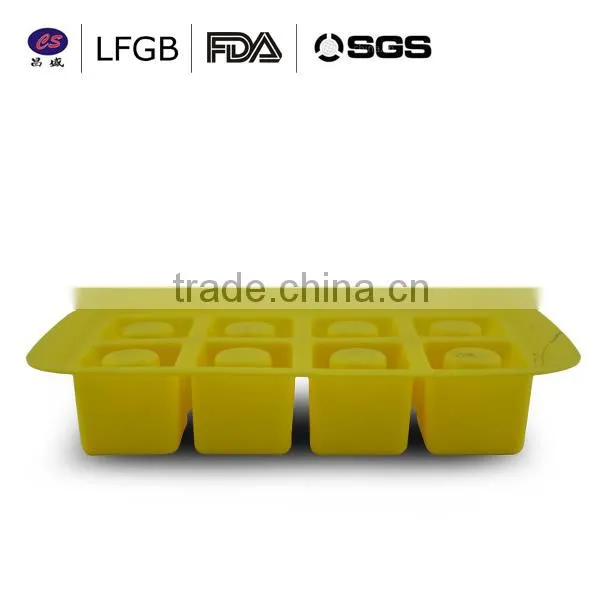 Wholesale FDA grade nonstick 4 cavities silicone ice tray