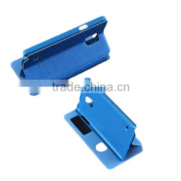 2014 new products ultra thin two windows pu leather case for samsung galaxy note 4 n9100, mobile phone note 4 case D0154