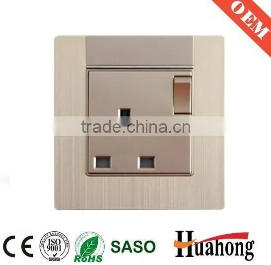 High quality Aluminium 13A wall socket