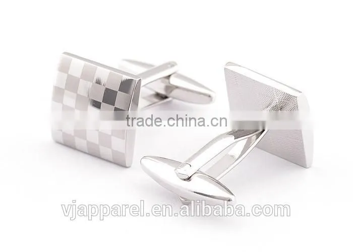 Silver Checkered Flag Cufflinks