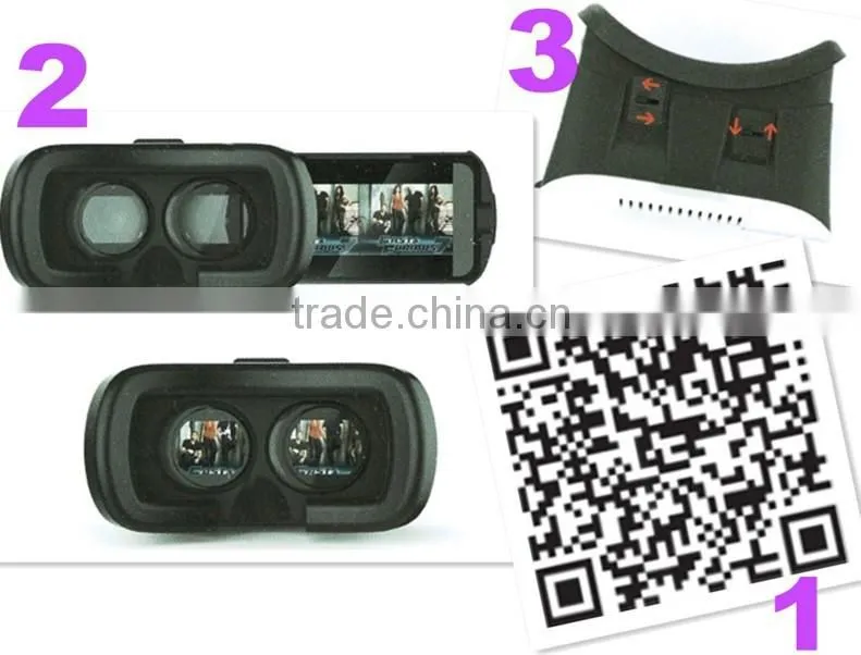 3d box vr glasses for mobile phone