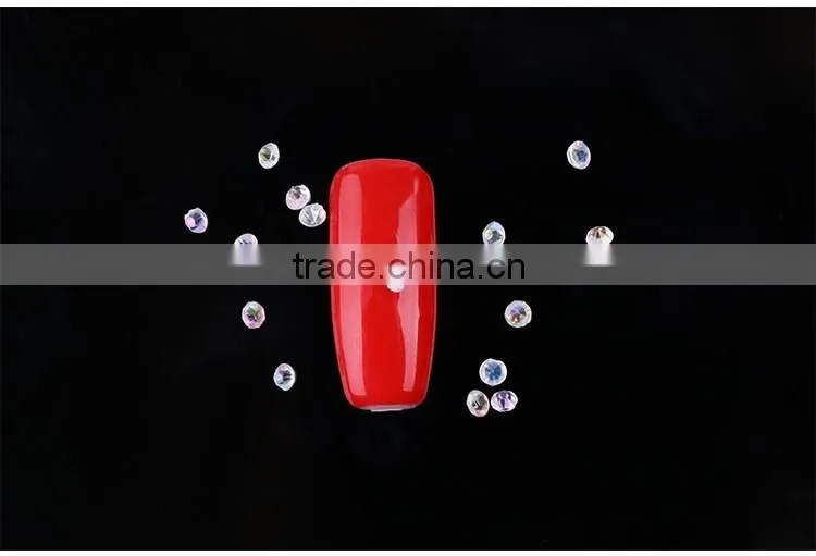 Wheel boxed clear AB plastic rhinstones transparent nail art sticker use crystal decoration
