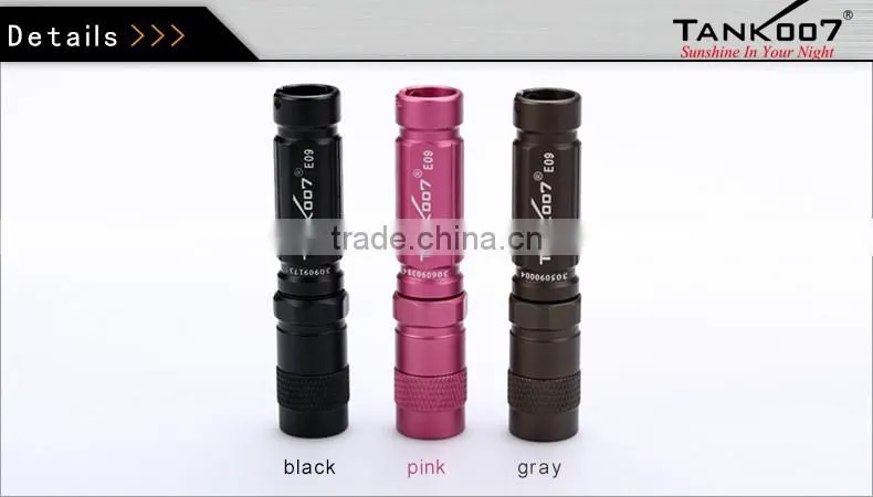 Waterproof mini led flashlight TANK007 E09 hand led torch