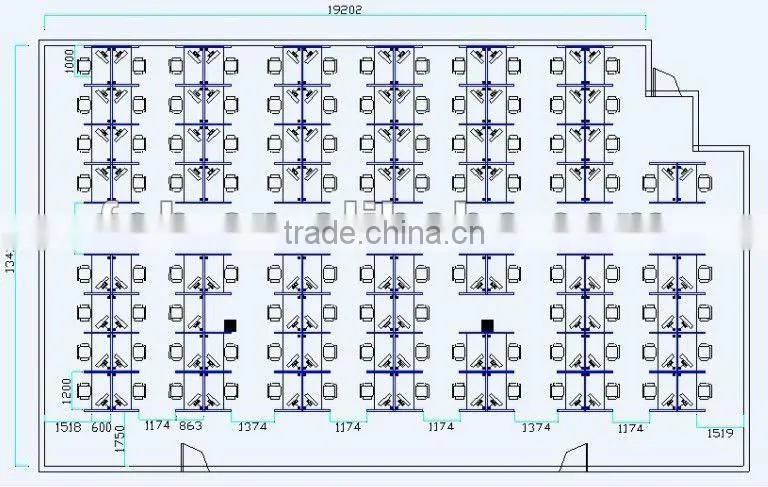 New Arrived Popular Office Furniture Desk Workstation Design in Canton (FOH-SS32-2815)