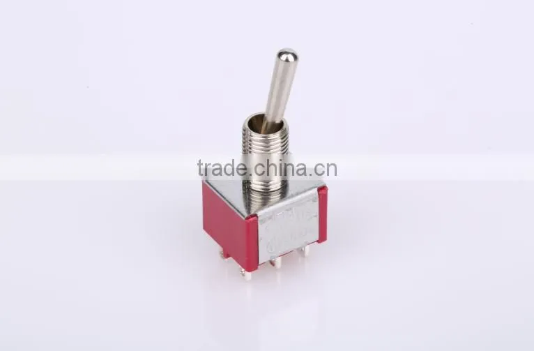 6 pin 12V silver color off on on toggle switch