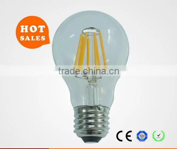 CE ROHS ERP 8W 800lm led bulb filament E27 led filament dimmable
