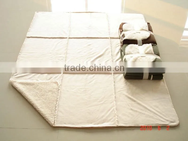 Polar fleece blanket with soft ribbon