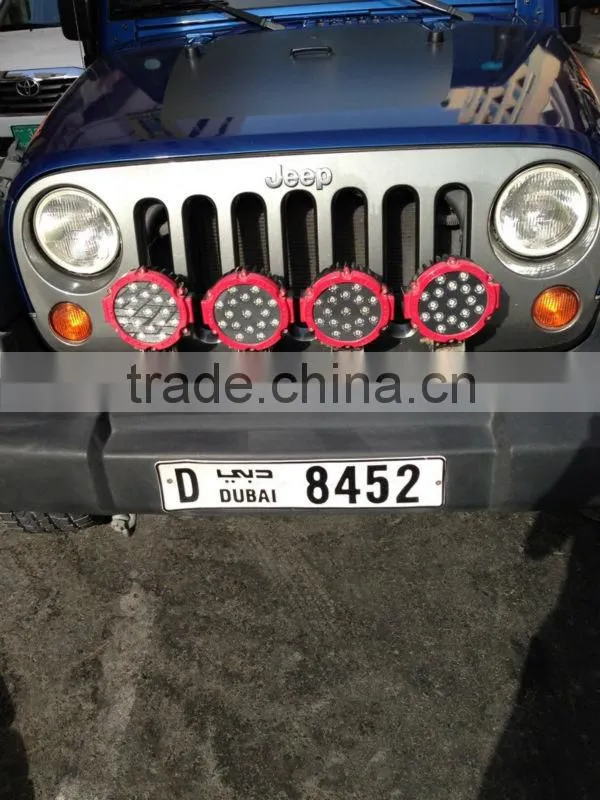 7inch 51w Red Round LED Work Light Spot Offroad fog Driving 4WD Boat UTE ATV SUV