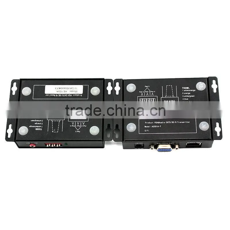 Manufacture direct price good quality OEM 100m VGA Extender with Audio over CAT 5E/6 Ethernet