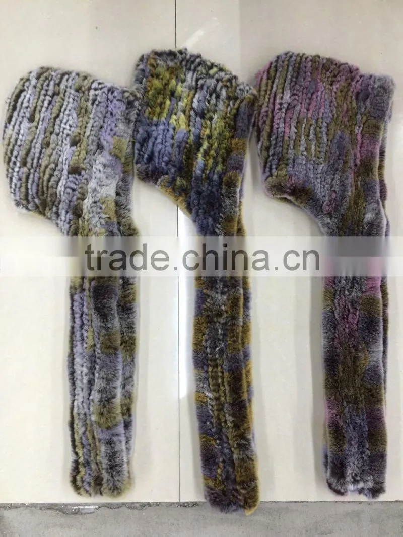 Wholesale Rex Rabbit Hoodie Muffler Shawl Scarf for Woman