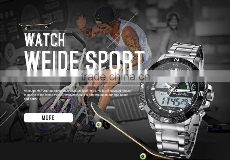 WEIDE Wholesale Wrist Watch Waterproof Cold Light Sport Watches