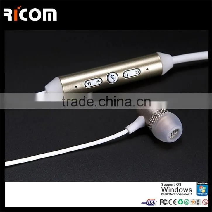 2016 CSR 4.1 Wireless Bluetooth Magnetic Headphone Headset Earbuds Earphone Noise Cancelling for Mobile--BTH-218--Shenzhen Ricom