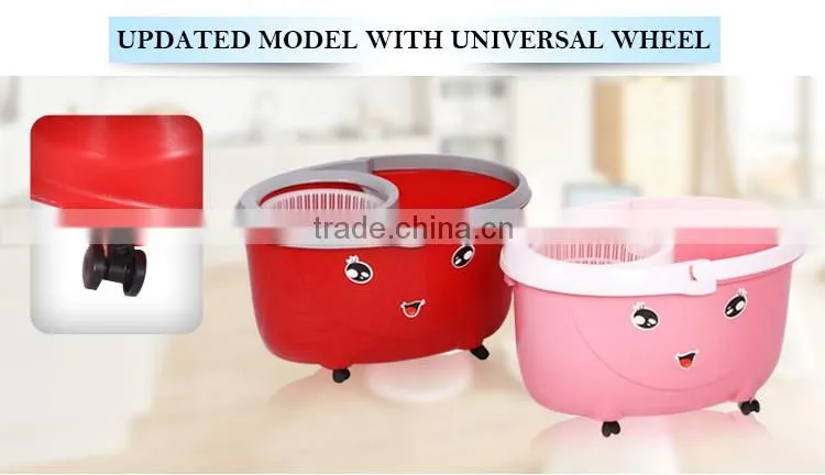 hot selling spin mop no pedal with smiling face