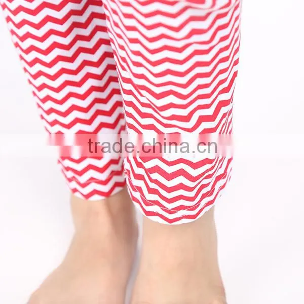 95%Cotton!black top red stripe pants christmas fashoin wholesale organic baby clothes